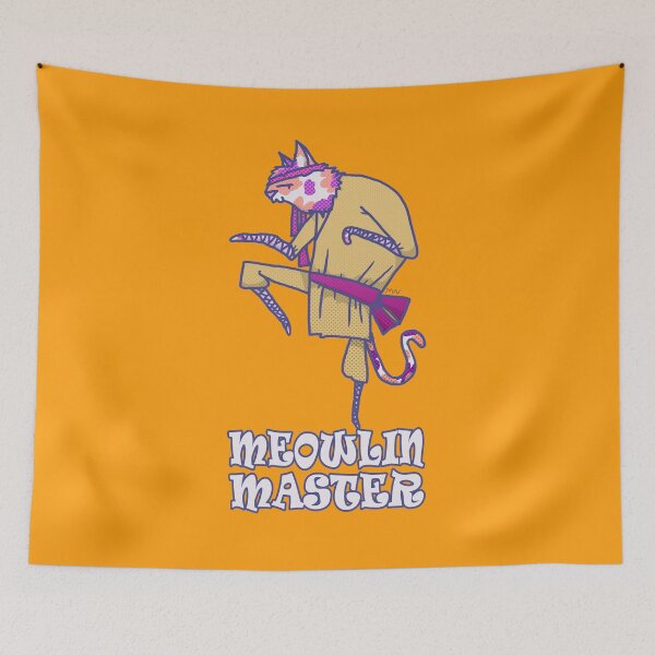 Item preview, Meowlin kung fu kitty cat designed and sold by AlfreyArt.