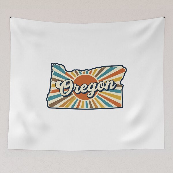 Item preview, Oregon Retro Sunset State Silhouette – Vintage Distressed Design designed and sold by Paper Drip.