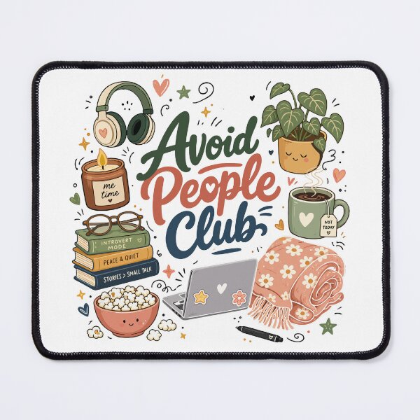 Item preview, Avoid People Club Introvert Humor Cozy designed and sold by HandicraftArt.