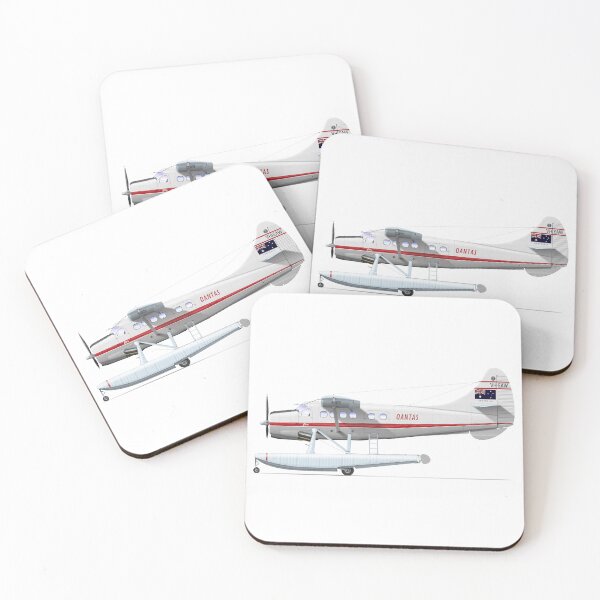 Item preview, DHC DHC-3 OTTER VH-EAW QANTAS 1958 designed and sold by Grubby Fingers Aircraft Illustration.