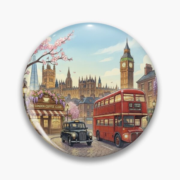 Item preview, London Coffee Club - Spring Morning in the City designed and sold by Kate1art.