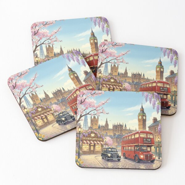 Item preview, London Coffee Club - Spring Morning in the City designed and sold by Kate1art.