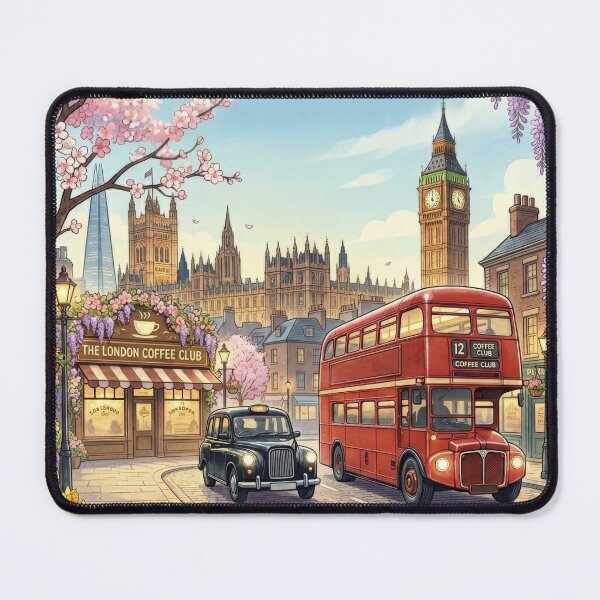 Item preview, London Coffee Club - Spring Morning in the City designed and sold by Kate1art.