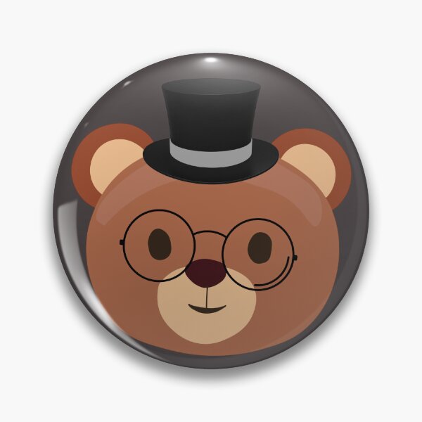 Item preview, bear head with minimalist top hat designed and sold by geekmania48.
