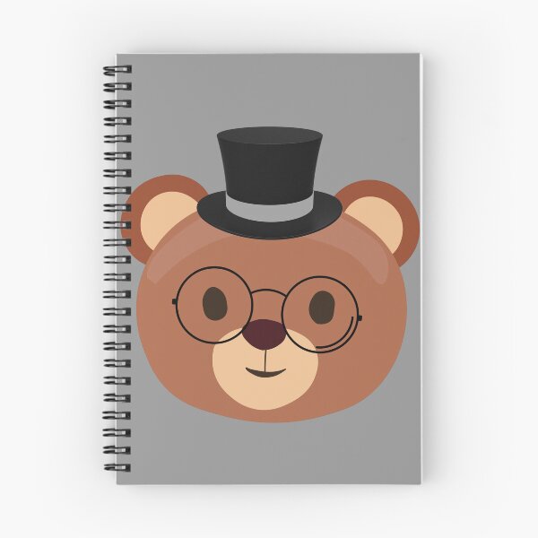 Item preview, bear head with minimalist top hat designed and sold by geekmania48.