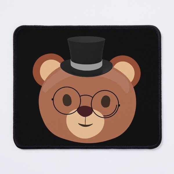 Item preview, bear head with minimalist top hat designed and sold by geekmania48.