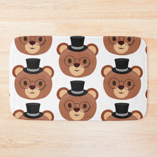 Item preview, bear head with minimalist top hat designed and sold by geekmania48.
