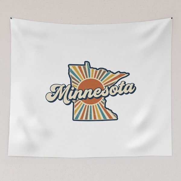 Item preview, Minnesota Retro Sunset State Silhouette – Vintage Distressed Design designed and sold by Paper Drip.
