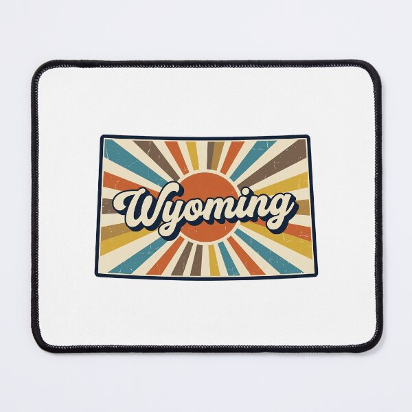 Item preview, Wyoming Retro Sunset State Silhouette – Vintage Distressed Design designed and sold by Paper Drip.