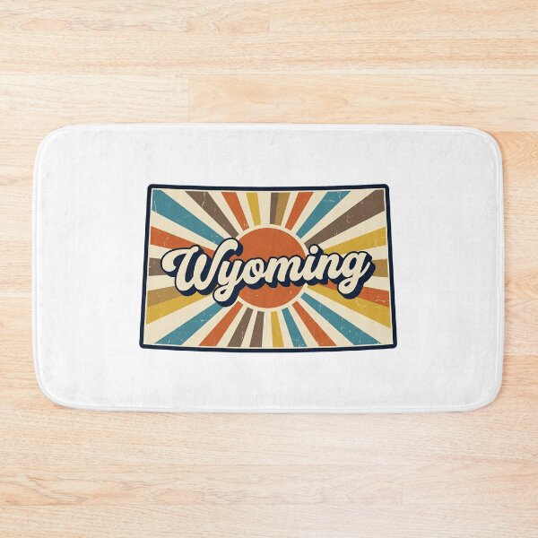 Item preview, Wyoming Retro Sunset State Silhouette – Vintage Distressed Design designed and sold by Paper Drip.