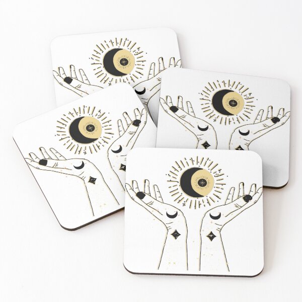 Item preview, Boho Celestial Sun and Moon Hands designed and sold by CorAleArt.