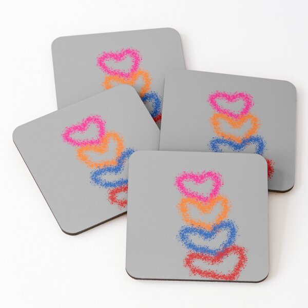 Item preview, Colorful Abstract Painted hearts designed and sold by Desolaa_Arts.