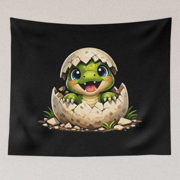 Item preview, Cute baby dinosaur hatches from its egg designed and sold by Pineapple-Tree.