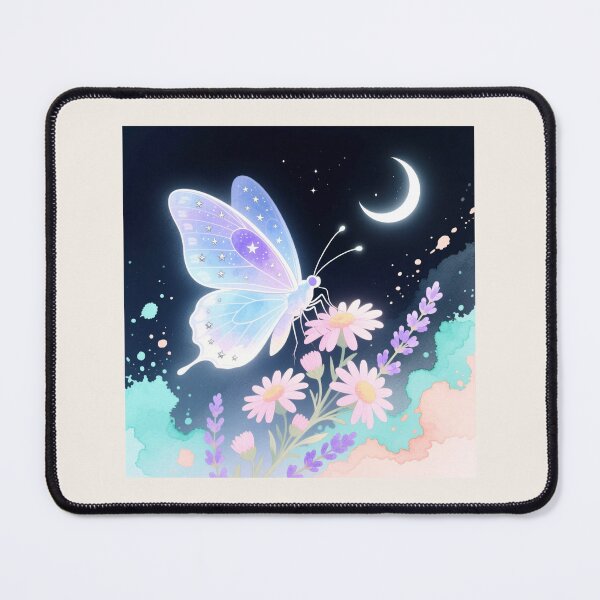Item preview, Moon‑lit Moth Whisper Watercolor Design designed and sold by Arte-Excellency.
