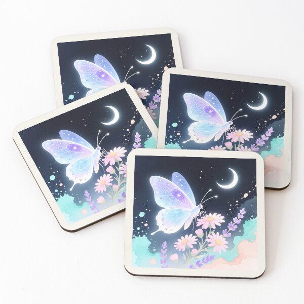 Item preview, Moon‑lit Moth Whisper Watercolor Design designed and sold by Arte-Excellency.