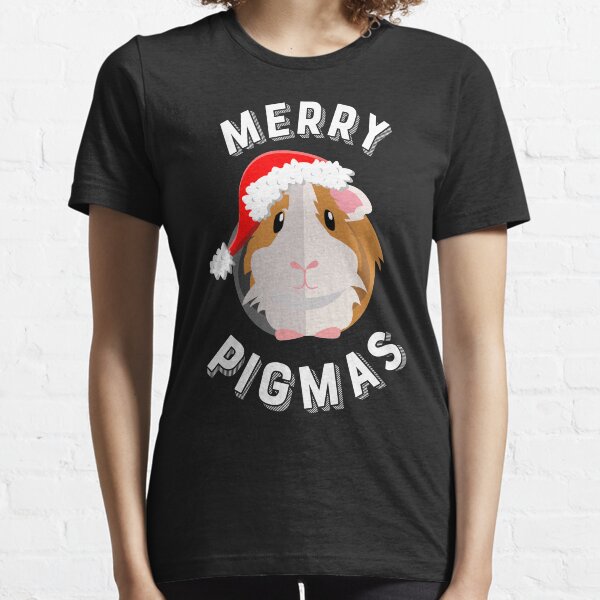 Merry Pigmas, Cute and Funny Guinea Pig Christmas Design Essential T-Shirt