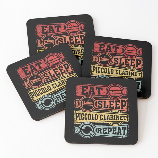 Item preview, Eat Sleep Piccolo clarinet Repeat designed and sold by GabbyKash.