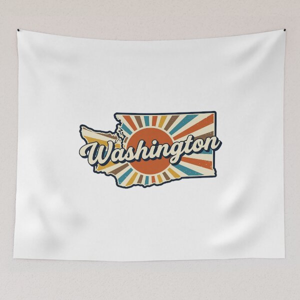 Item preview, Washington Retro Sunset State Silhouette – Vintage Distressed Design designed and sold by Paper Drip.