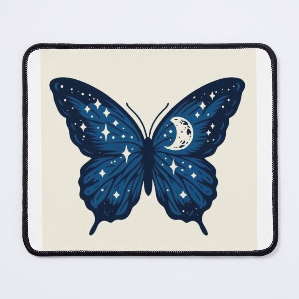 Item preview, Cosmic Blue Butterfly with Stars Graphic Artwork  designed and sold by NivyasArtistry.