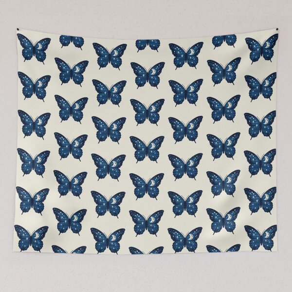 Item preview, Cosmic Blue Butterfly with Stars Graphic Artwork  designed and sold by NivyasArtistry.