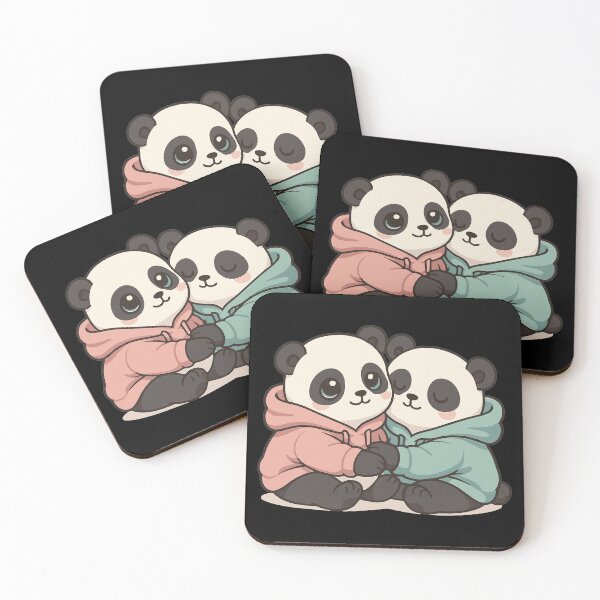 Item preview, Cuddly pandas: Kawaii pastel graphic designed and sold by Pineapple-Tree.