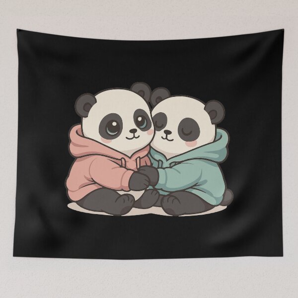 Item preview, Cuddly pandas: Kawaii pastel graphic designed and sold by Pineapple-Tree.