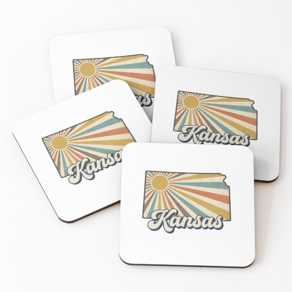 Item preview, Kansas Retro Sunset State Silhouette – Vintage Distressed Design designed and sold by Paper Drip.