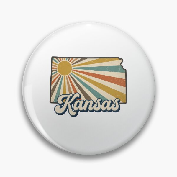 Item preview, Kansas Retro Sunset State Silhouette – Vintage Distressed Design designed and sold by Paper Drip.