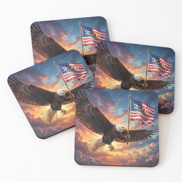 Item preview, Eagle Flying with American Flag designed and sold by purplesensation.