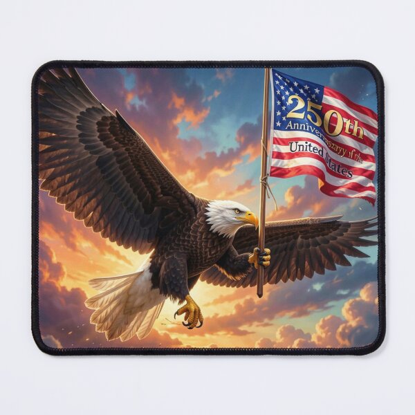 Item preview, Eagle Flying with American Flag designed and sold by purplesensation.