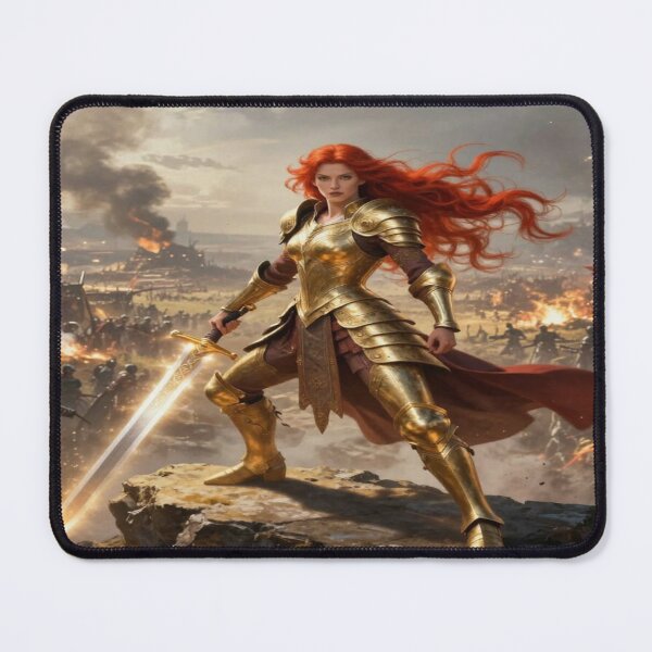Item preview, Epic warrior in a firestorm inspired by Julie Bell's dynamic fantasy power designed and sold by FotoworldEdel.