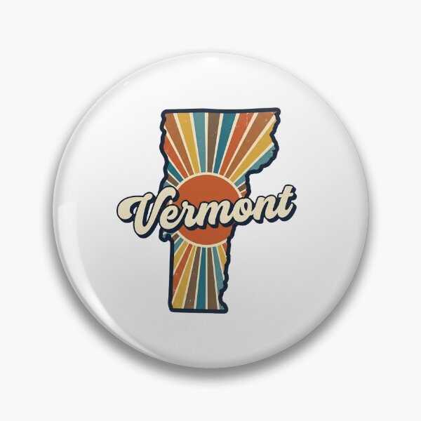 Item preview, Vermont Illustrated Map – Retro State Regions & Landmarks designed and sold by Paper Drip.
