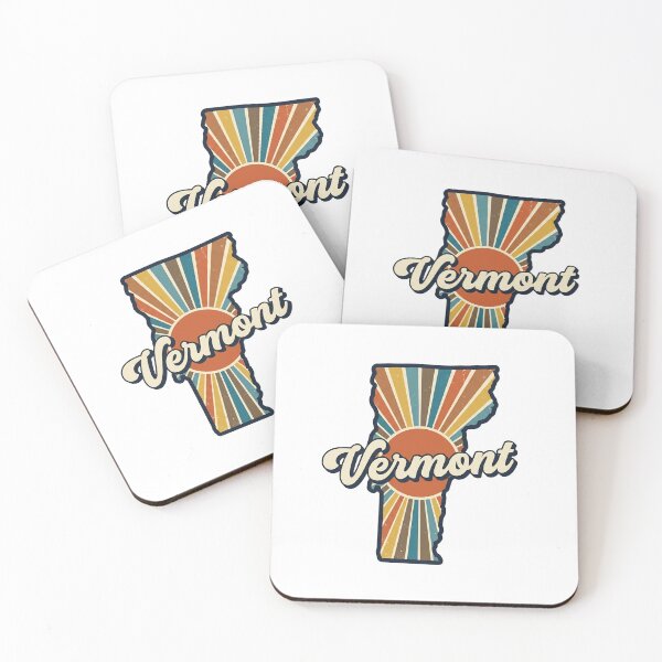 Item preview, Vermont Illustrated Map – Retro State Regions & Landmarks designed and sold by Paper Drip.