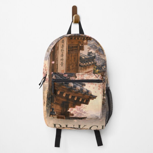 Item preview, Bukchon Hanok Village Seoul Vintage Travel Poster designed and sold by ImagineDepart.