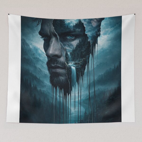 Item preview, Fractured face and inner landscape designed and sold by JcAbstractArt.