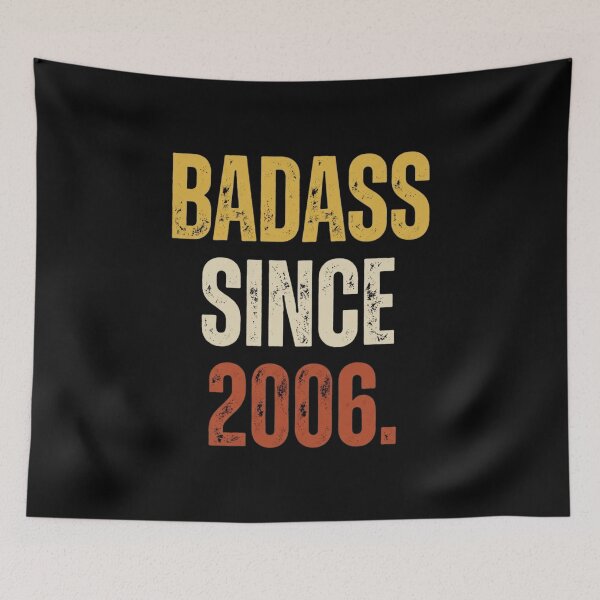 Item preview, Vintage Badass Since 2006 Retro Distressed Typography Design funny birthday 2006, designed and sold by bilal sibgui.