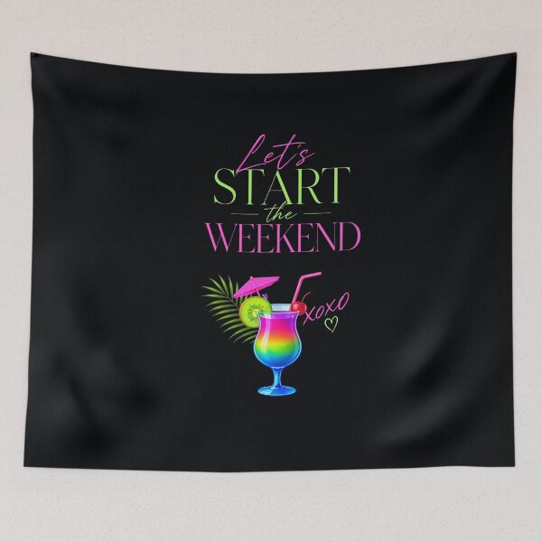 Item preview,  Let’s Start The Weekend Neon Tee designed and sold by Aimetoi.