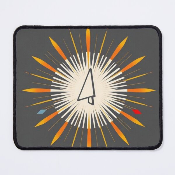 Item preview, Abstract Solar Symbol with Arrow on Gray Background designed and sold by RAISC.