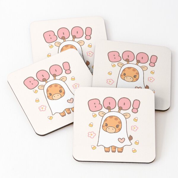 Item preview, Kawaii Giraffe Ghost – Cute Halloween Giraffe designed and sold by happiecatstore.