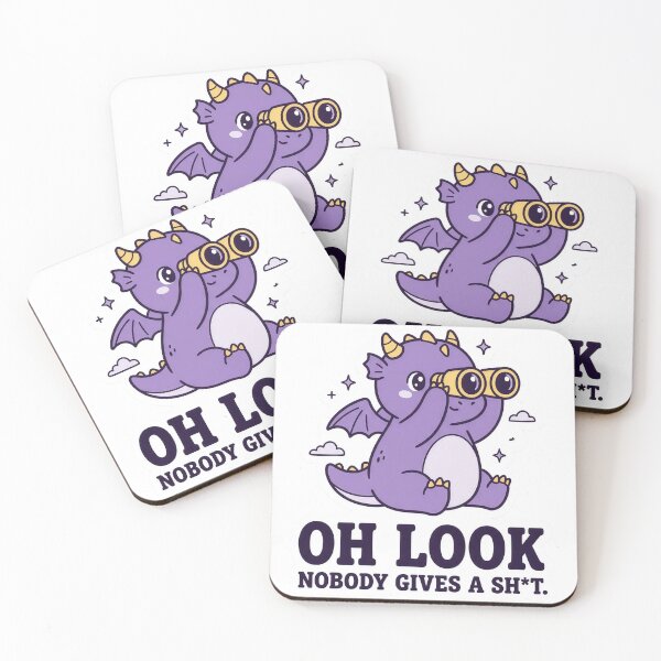 Item preview, Oh Look Nobody Gives a Sh#t Funny Dragon Design designed and sold by StillWildink.