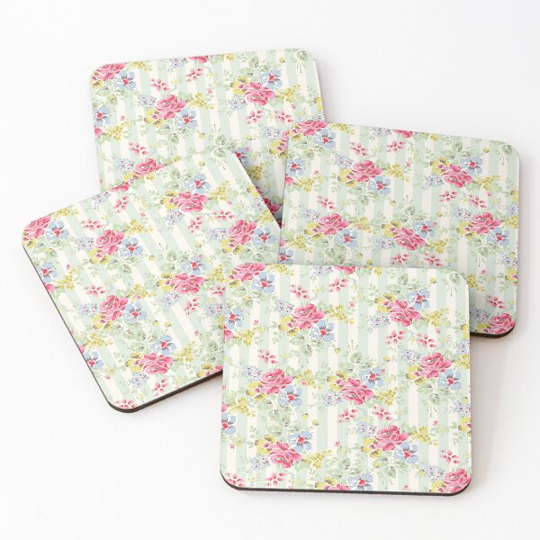Item preview, Vintage Floral Stripes Pattern designed and sold by DreamyLayer.