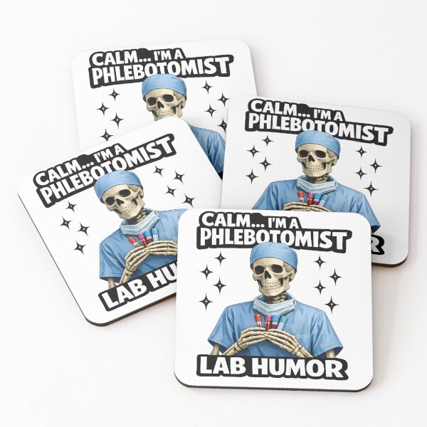 Item preview, Funny Skeleton Phlebotomist Lab Humor Design for National Phlebotomist Recognition Week, Cool Gothic Medical Skeleton Meme Gift designed and sold by ClinicalHubs.