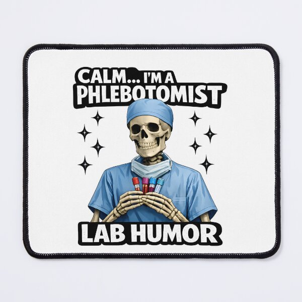 Item preview, Funny Skeleton Phlebotomist Lab Humor Design for National Phlebotomist Recognition Week, Cool Gothic Medical Skeleton Meme Gift designed and sold by ClinicalHubs.
