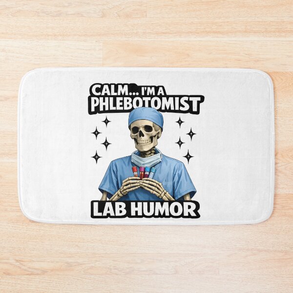 Item preview, Funny Skeleton Phlebotomist Lab Humor Design for National Phlebotomist Recognition Week, Cool Gothic Medical Skeleton Meme Gift designed and sold by ClinicalHubs.