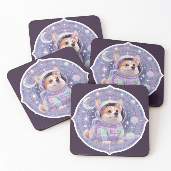 Item preview, Kawaii Astronaut Corgi - Pastel Galaxy Mandala Space Sticker designed and sold by Chromatic Artistry.
