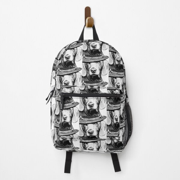 Item preview, Classy Dog with Hat, Black and White Dog Portrait, Gangster Dog Aesthetic, Stylish Pet Art Design designed and sold by AnimalVibes.