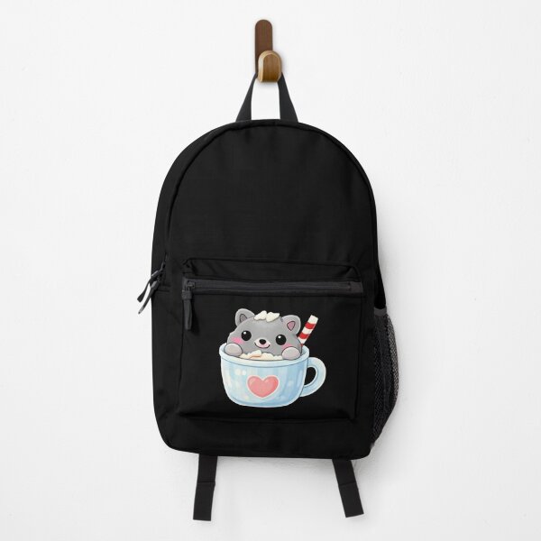 Item preview, Kawaii Grey Cat in Hot Cocoa Mug - Cute Chibi Kitten Coffee Spa Art designed and sold by Trendora90.