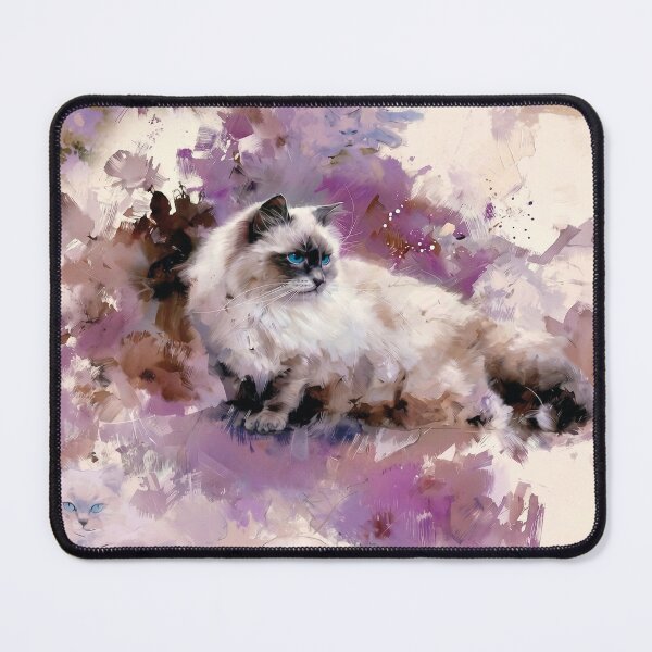 Item preview, Majestic Ragdoll Cat: Ethereal Watercolor Dream in Violet designed and sold by Paolo-Bandal.