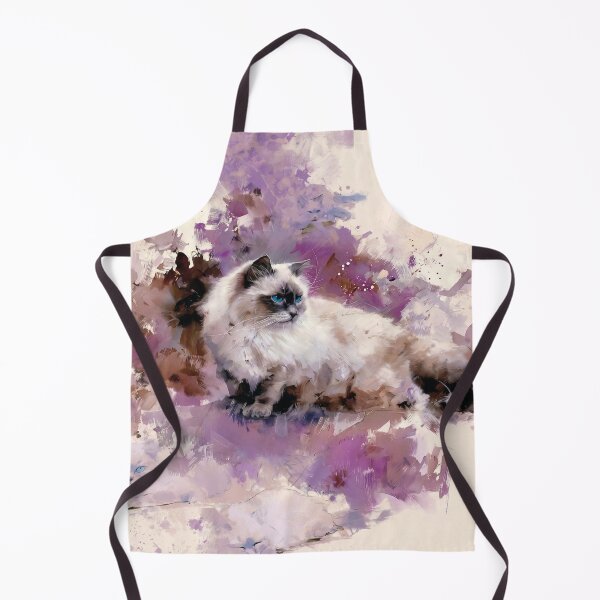 Item preview, Majestic Ragdoll Cat: Ethereal Watercolor Dream in Violet designed and sold by Paolo-Bandal.