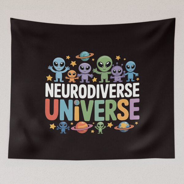 Item preview, Neurodiverse Universe – Understanding Neurodiversity Cosmic Graphic designed and sold by Redgiant87x.